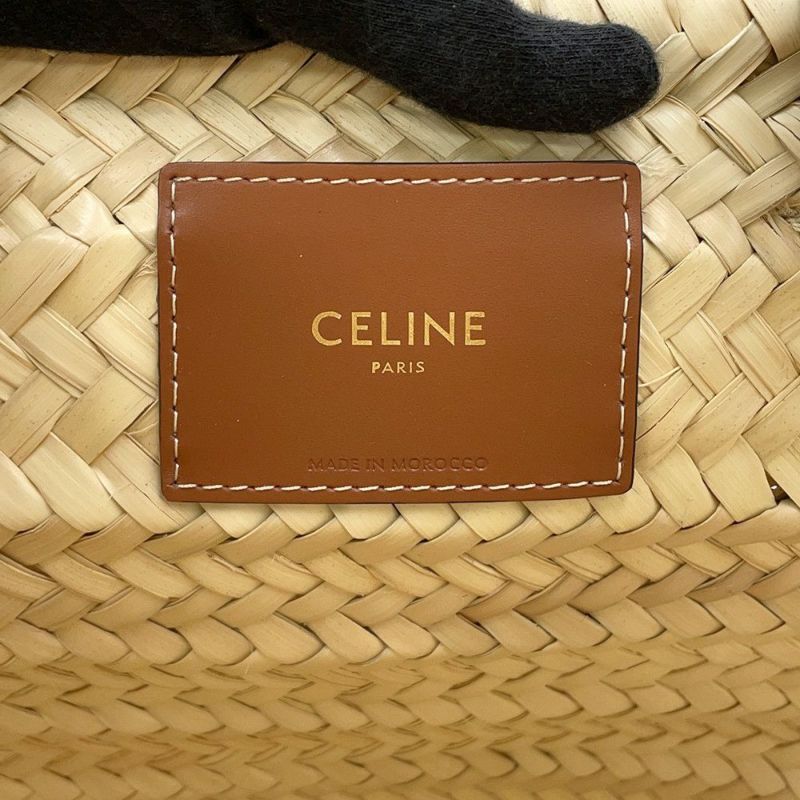 セリーヌ ショルダーバッグ トリオンフ バスケットバッグ ミディアム ラフィア 192622CGG.04LU CELINE カゴバッグ