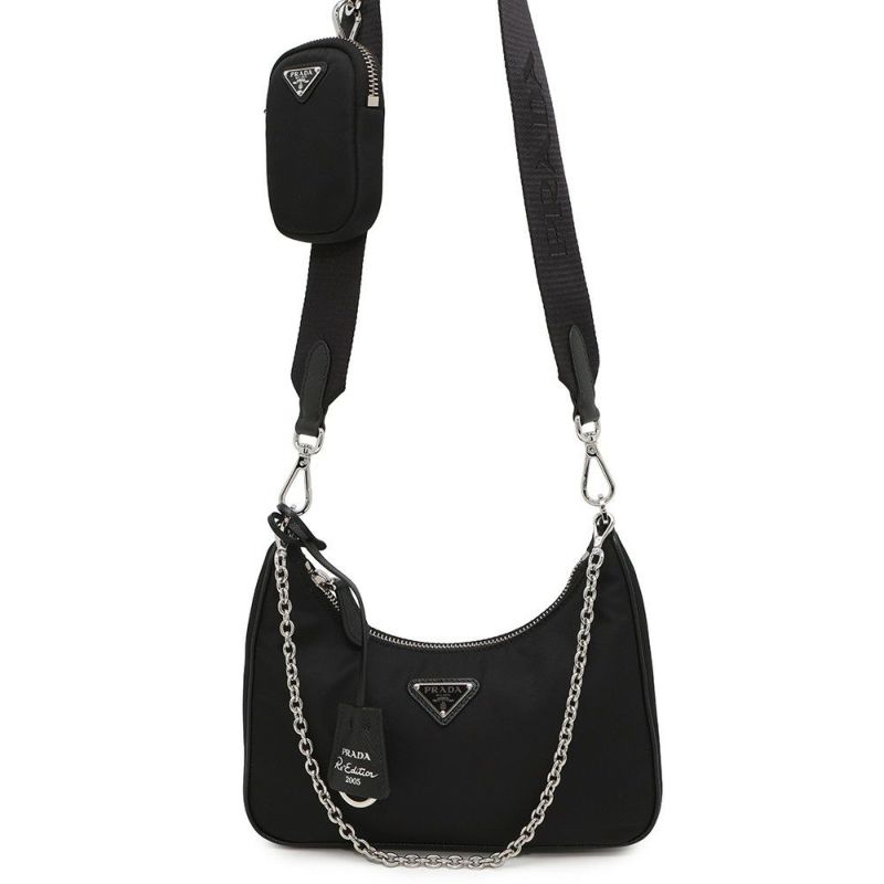 プラダ ショルダーバッグ Re-Edition 2005 Re-Nylon ナイロン 1BH204 PRADA 2wayバッグ 黒