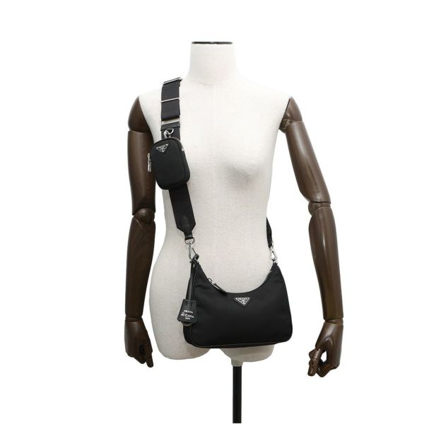 プラダ ショルダーバッグ Re-Edition 2005 Re-Nylon ナイロン 1BH204 PRADA 2wayバッグ 黒