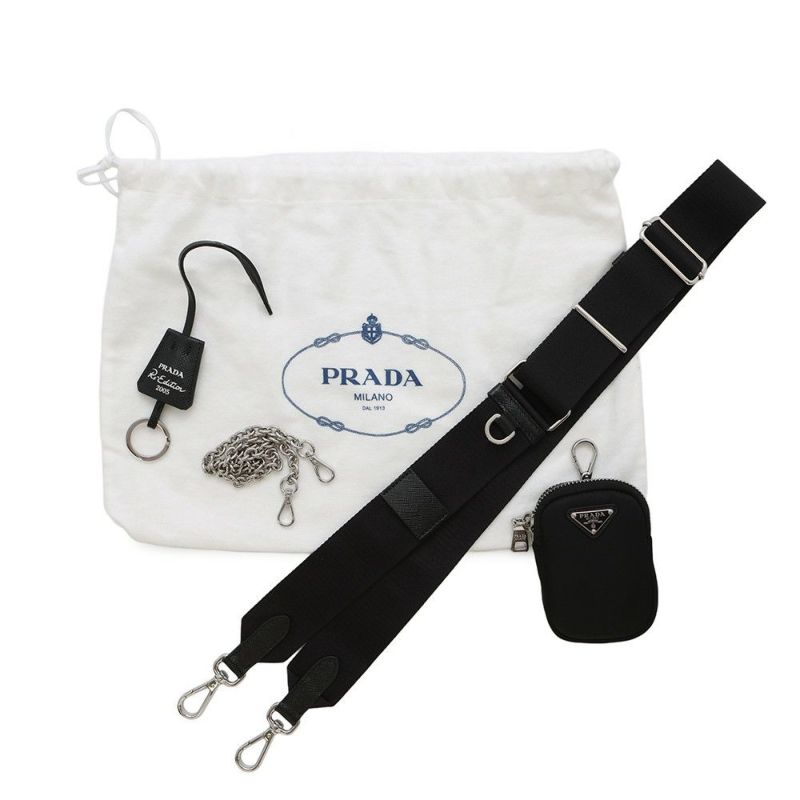プラダ ショルダーバッグ Re-Edition 2005 Re-Nylon ナイロン 1BH204 PRADA 2wayバッグ 黒
