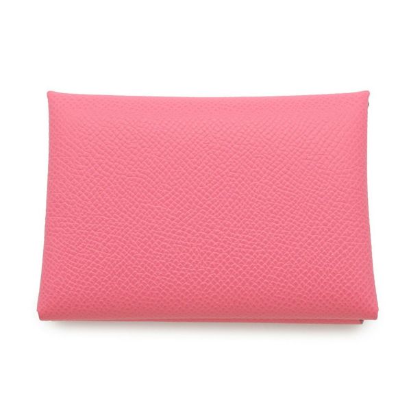 エルメス カードケース カルヴィ デュオ ローズアザレ エプソン K刻印 HERMES 名刺入れ