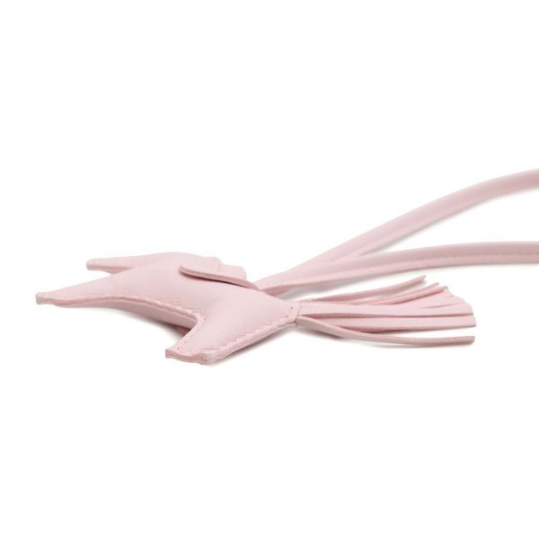 エルメス バッグチャーム ロデオPM ローズダーリン ラムスキン K刻印 HERMES チャーム オーナメント