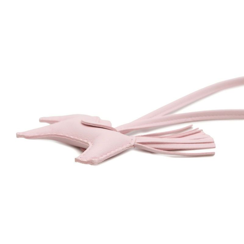 エルメス バッグチャーム ロデオPM ローズダーリン ラムスキン K刻印 HERMES チャーム オーナメント