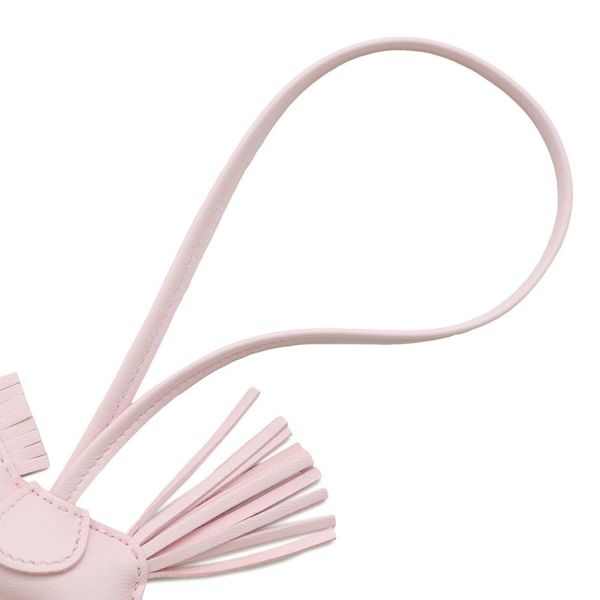 エルメス バッグチャーム ロデオPM ローズダーリン ラムスキン K刻印 HERMES チャーム オーナメント