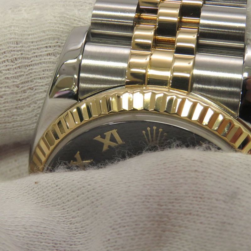 ロレックス デイトジャスト F番 SS/K18YG 116233 ROLEX 腕時計 ブラックサンビーム文字盤
