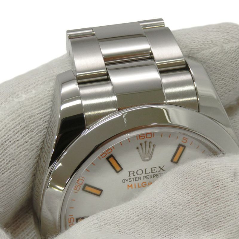 ロレックス ミルガウス ランダムシリアル ルーレット 116400 ROLEX 腕時計 白文字盤