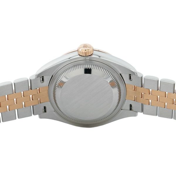 ロレックス レディ デイトジャスト SS/K18PG ダイヤベゼル 279381RBR チョコレート文字盤 9Pスターダイヤ IXダイヤ