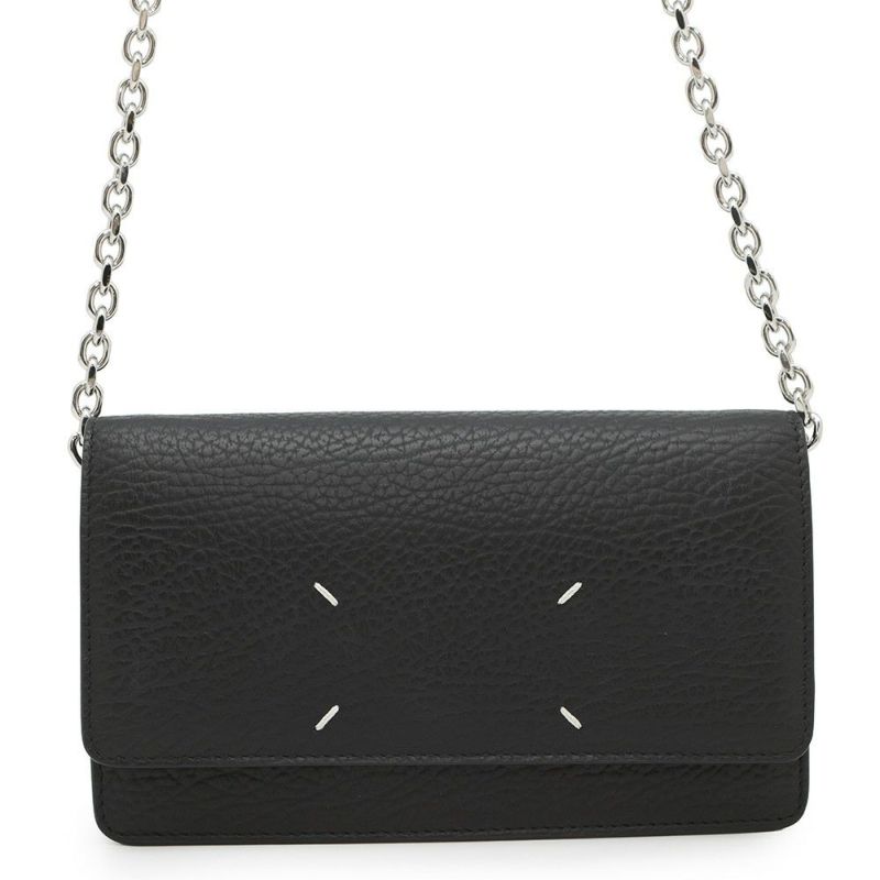 メゾンマルジェラ チェーンウォレット ４ステッチ レザー SA3UI0008 Maison Margiela 財布 黒