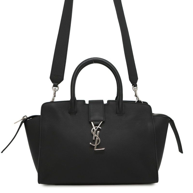 サンローランパリ ハンドバッグ ベイビー ダウンタウン カバス レザー 436834 SAINT LAURENT PARIS 2wayショルダー 黒