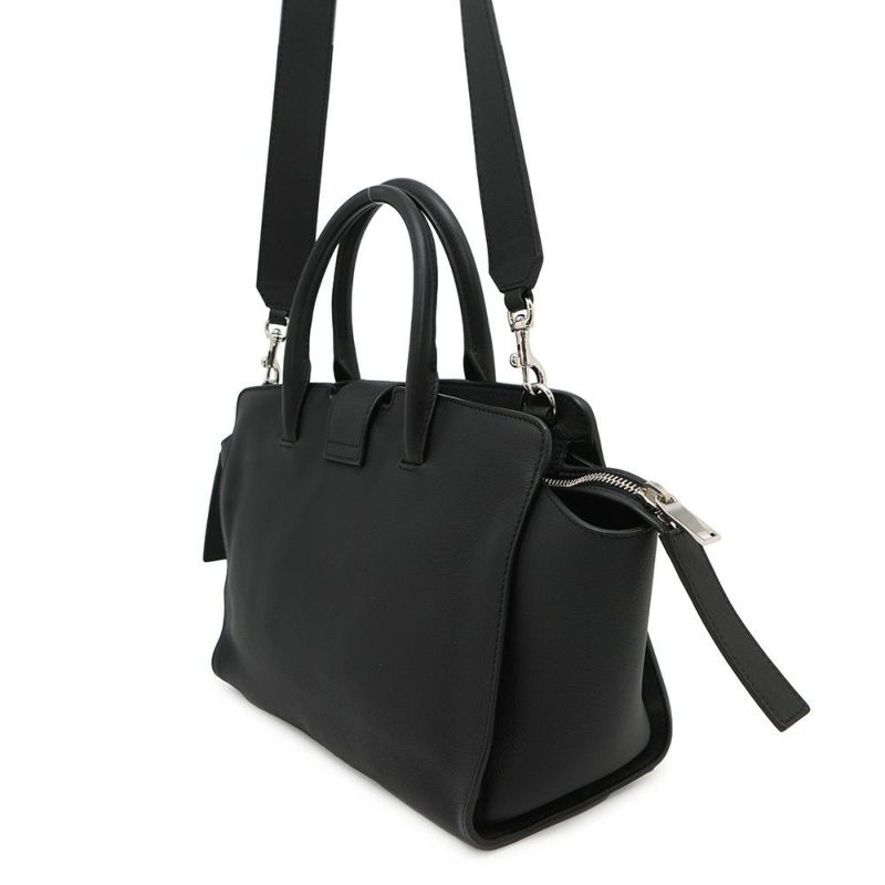 サンローランパリ ハンドバッグ ベイビー ダウンタウン カバス レザー 436834 SAINT LAURENT PARIS 2wayショルダー 黒