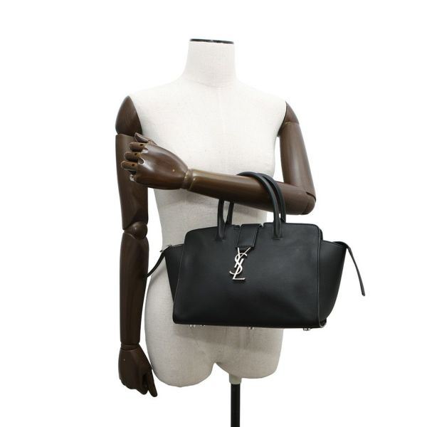 サンローランパリ ハンドバッグ ベイビー ダウンタウン カバス レザー 436834 SAINT LAURENT PARIS 2wayショルダー 黒