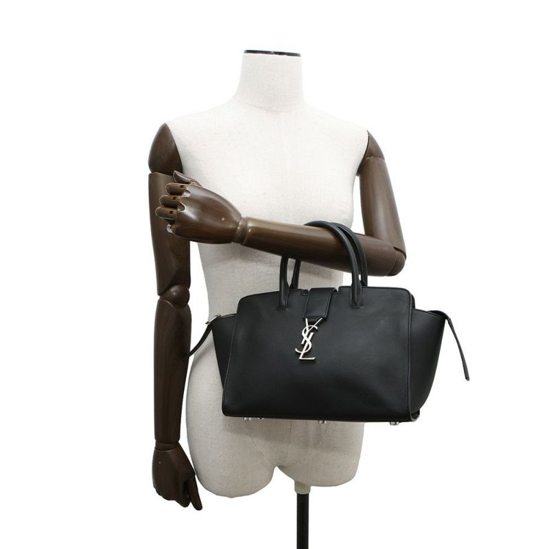 サンローランパリ ハンドバッグ ベイビー ダウンタウン カバス レザー 436834 SAINT LAURENT PARIS 2wayショルダー 黒