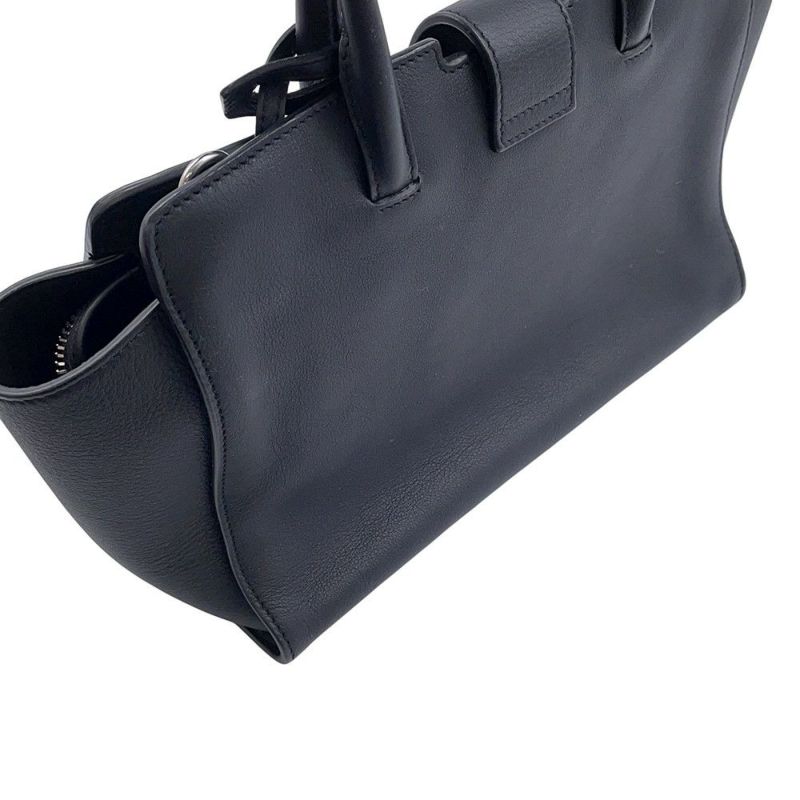 サンローランパリ ハンドバッグ ベイビー ダウンタウン カバス レザー 436834 SAINT LAURENT PARIS 2wayショルダー 黒