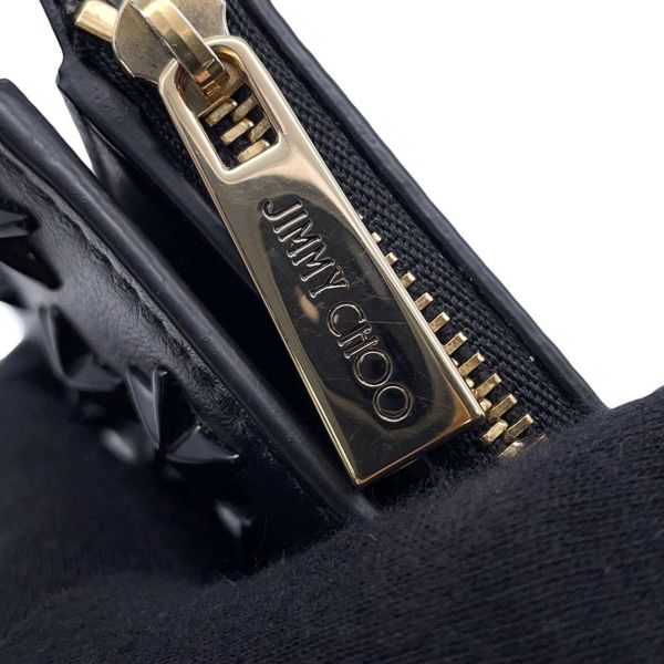 ジミーチュウ 二つ折り財布 ハニ HANNI スタースタッズ レザー JIMMY CHOO 財布 黒