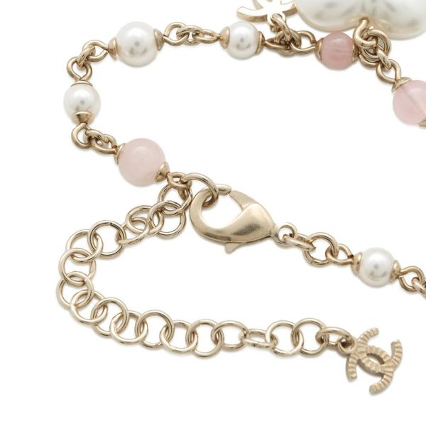 シャネル ブレスレット ココマーク ハート ラインストーン フェイクパ―ル メタル A21B AB7003 CHANEL アクセサリー
