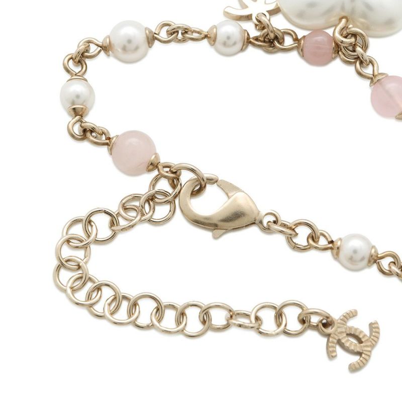 シャネル ブレスレット ココマーク ハート ラインストーン フェイクパ―ル メタル A21B AB7003 CHANEL アクセサリー