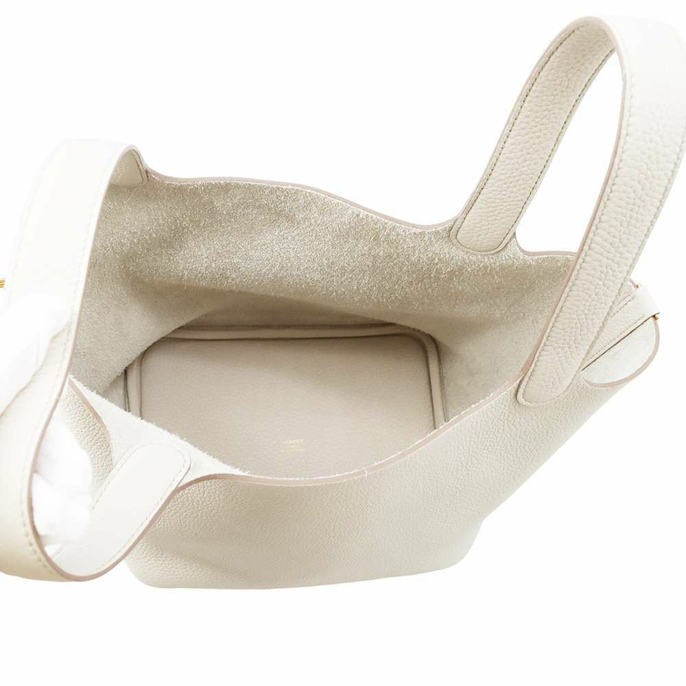 エルメス ハンドバッグ ピコタンロックMM ベトン/ゴールド金具 トリヨンクレマンス B刻印