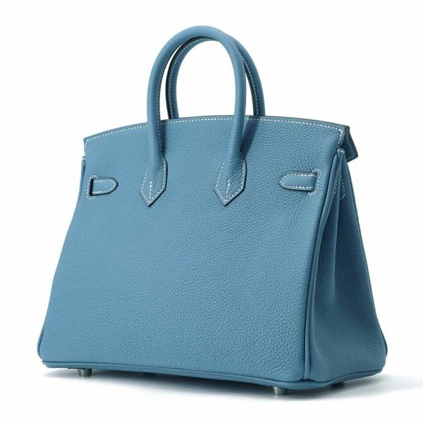 エルメス バーキン25 ニューブルージーン/シルバー金具 トゴ W刻印 HERMES Birkin ハンドバッグ