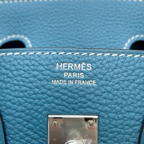 エルメス バーキン25 ニューブルージーン/シルバー金具 トゴ W刻印 HERMES Birkin ハンドバッグ