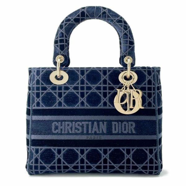 クリスチャン・ディオール ハンドバッグ レディディオール D-Lite ミディアム ベロア Christian Dior 2way 安心保証 |  中古・新品ブランド販売ギャラリーレア公式通販