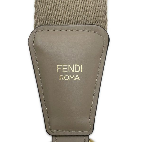フェンディ ショルダーストラップ FFロゴ ストラップ ユー ジャカード レザー 8AV386 FENDI 小物