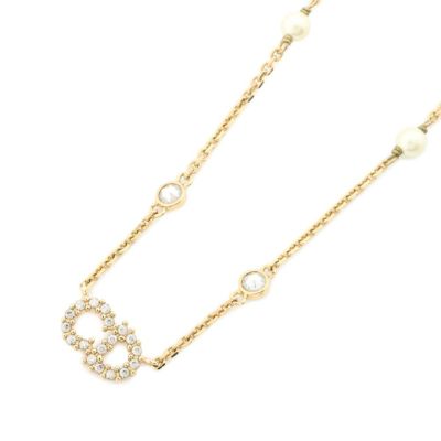 Dior ラインストーン フェイクパール クレールディー ブレスレット　ほぼ新品 ディオール GP ラインストーン フェイクパール クレールディー