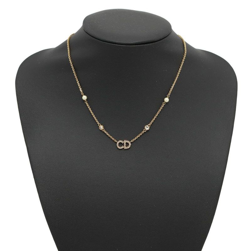 クリスチャン・ディオール ネックレス クレール ディー リュヌ CD フェイクパール ラインストーン N1033CDLCY_D301