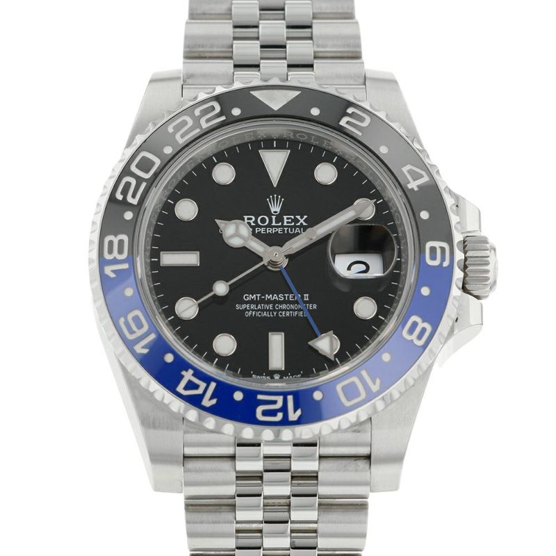 ロレックス GMTマスター2 デイト ランダムシリアル ルーレット 126710BLNR ROLEX 腕時計 黒文字盤