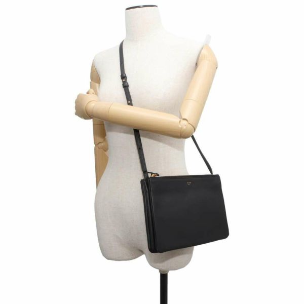 セリーヌ ショルダーバッグ トリオ ラージ レザー 171453ETA CELINE バッグ 黒