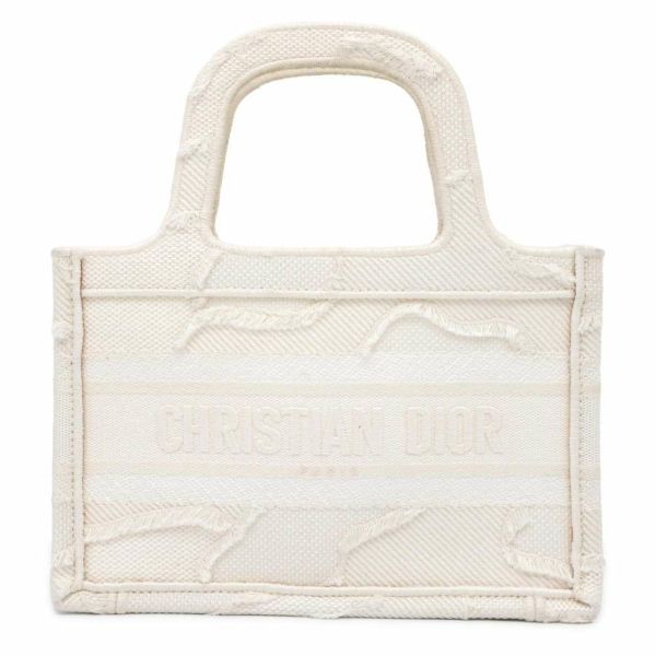 クリスチャン・ディオール トートバッグ ブックトート ミニ キャンバス Christian Dior 白 セール品