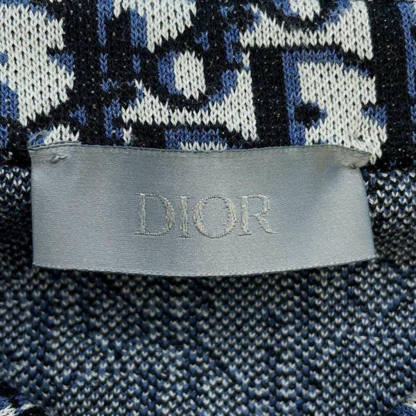 クリスチャン・ディオール 長袖ニットシャツ オブリーク コットン メンズサイズL 023M550AT099 Dior トロッター