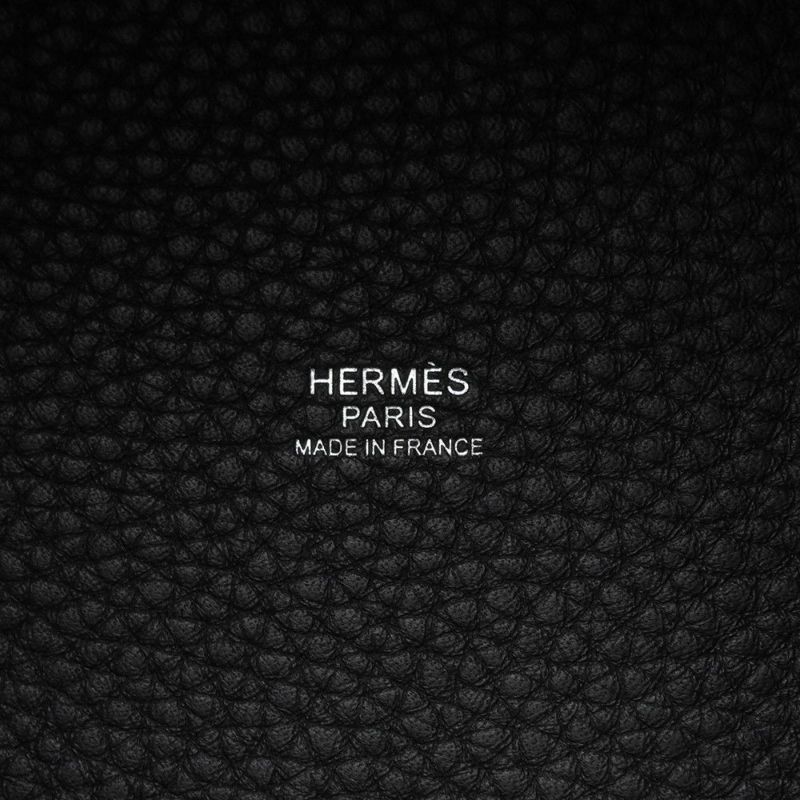 エルメス ハンドバッグ ピコタンロックPM ブラック/シルバー金具 トリヨンクレマンス W刻印 HERMES トートバッグ 黒