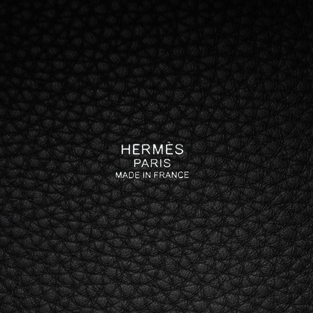 エルメス ハンドバッグ ピコタンロックPM ブラック/シルバー金具 トリヨンクレマンス W刻印 HERMES トートバッグ 黒