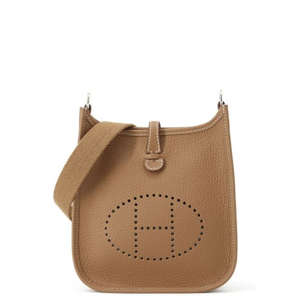 エルメス ショルダーバッグ エブリンTPM 111cm ゴールド/シルバー金具 トリヨンクレマンス W刻印 HERMES Evelyne