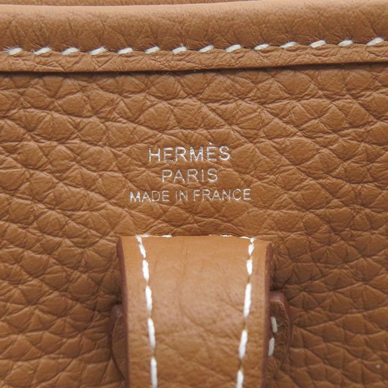 エルメス ショルダーバッグ エブリンTPM 111cm ゴールド/シルバー金具 トリヨンクレマンス W刻印 HERMES Evelyne