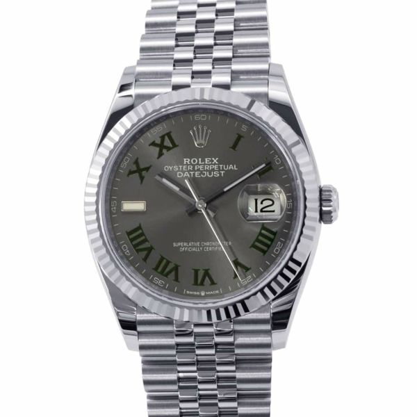 ロレックス デイトジャスト36 SS/K18WGホワイトゴールド 126234 ROLEX 腕時計 スレート文字盤