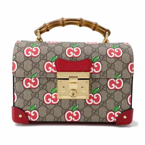 グッチ ハンドバッグ GGアップル バンブー GGスプリーム 603221 GUCCI 2wayショルダーバッグ リンゴ