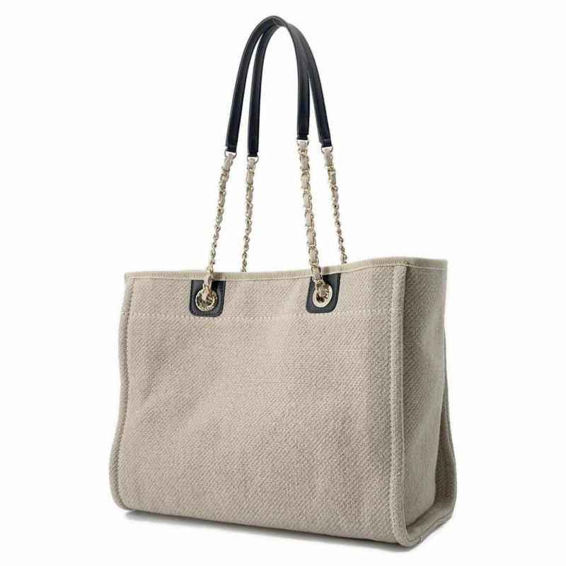 シャネル ト チェーントートバッグ ドーヴィル ショッピングバッグ レザー ツイード AS3351 CHANEL バッグ