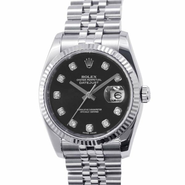 ロレックス デイトジャスト 116234G ROLEX 腕時計 黒文字盤