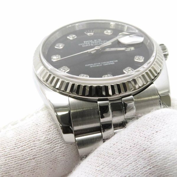 ロレックス デイトジャスト 116234G ROLEX 腕時計 黒文字盤