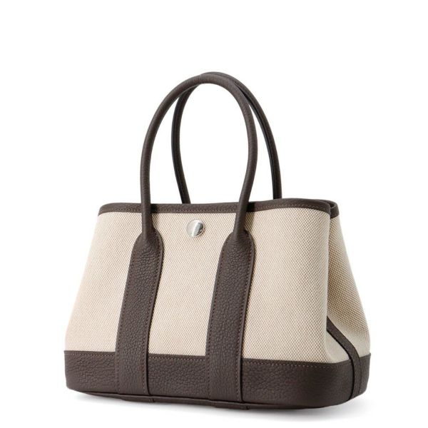 エルメス トートバッグ ネオ・ガーデン 23 ガーデンパーティ エベンヌ/シルバー金具 トワルアッシュヴァイキング/ネゴンダ K刻印