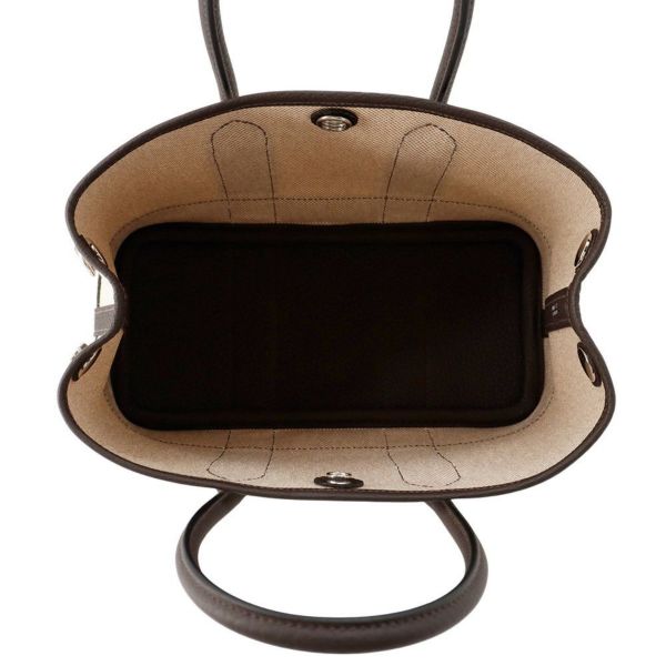 エルメス トートバッグ ネオ・ガーデン 23 ガーデンパーティ エベンヌ/シルバー金具 トワルアッシュヴァイキング/ネゴンダ K刻印