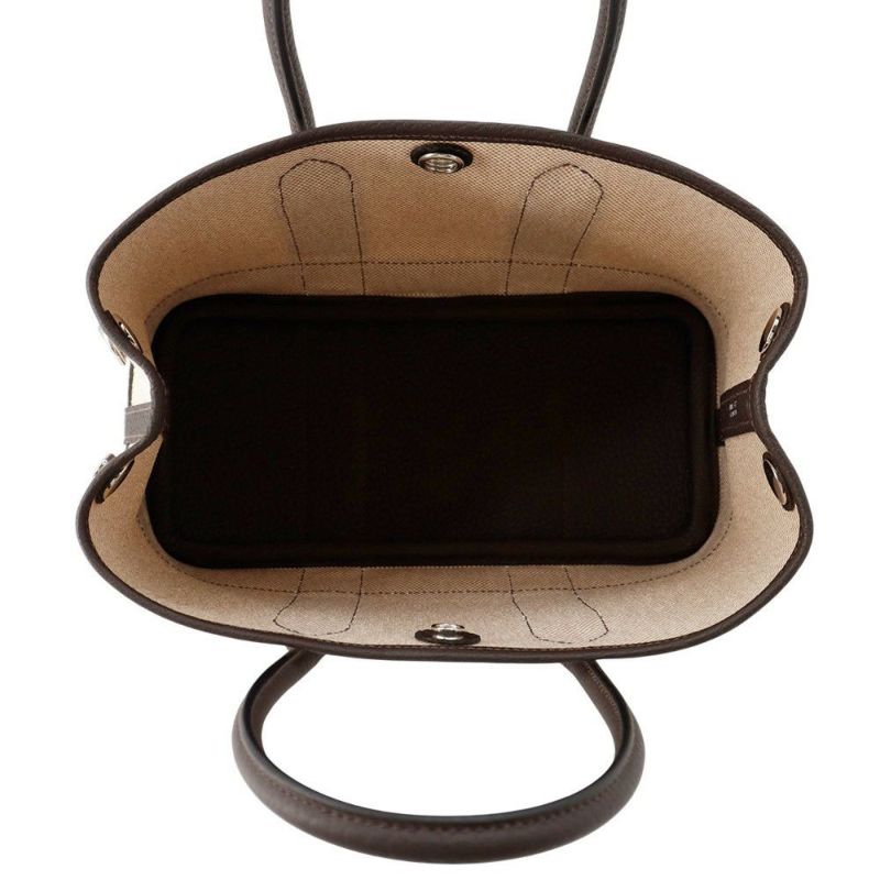 エルメス トートバッグ ネオ・ガーデン 23 ガーデンパーティ エベンヌ/シルバー金具 トワルアッシュヴァイキング/ネゴンダ K刻印