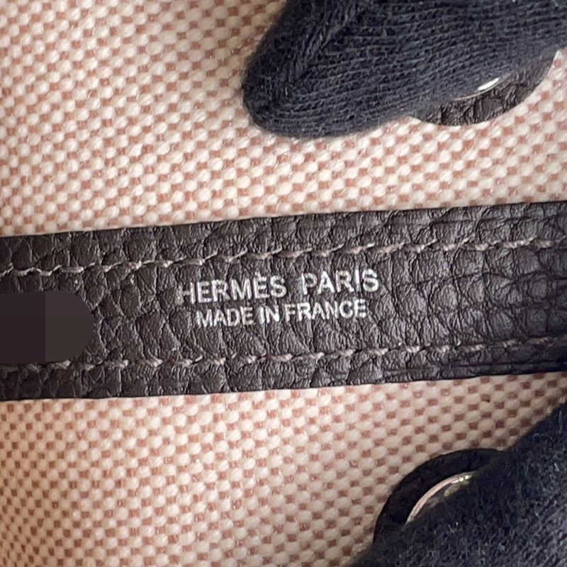 エルメス トートバッグ ネオ・ガーデン 23 ガーデンパーティ エベンヌ/シルバー金具 トワルアッシュヴァイキング/ネゴンダ K刻印