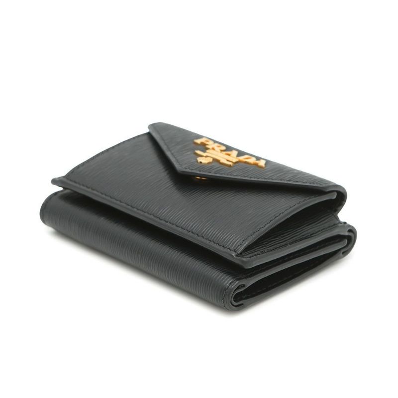 プラダ 三つ折り財布 ヴィッテロ ムーブ コンパクトウォレット 1MH021 PRADA 財布 黒