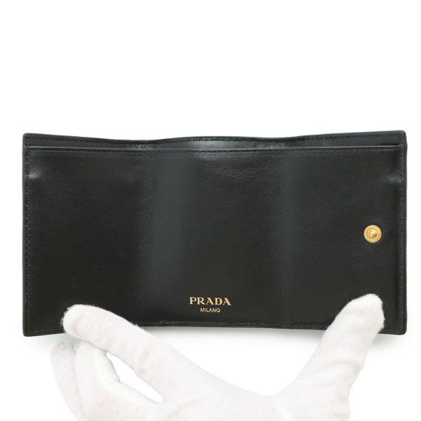 プラダ 三つ折り財布 ヴィッテロ ムーブ コンパクトウォレット 1MH021 PRADA 財布 黒