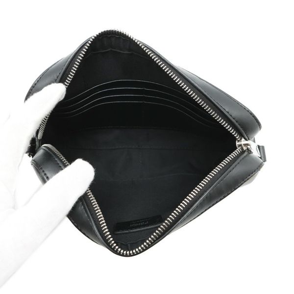 フェンディ ショルダーバッグ ダイアゴナル カメラケース レザー PVC 7M0286 FENDI 黒