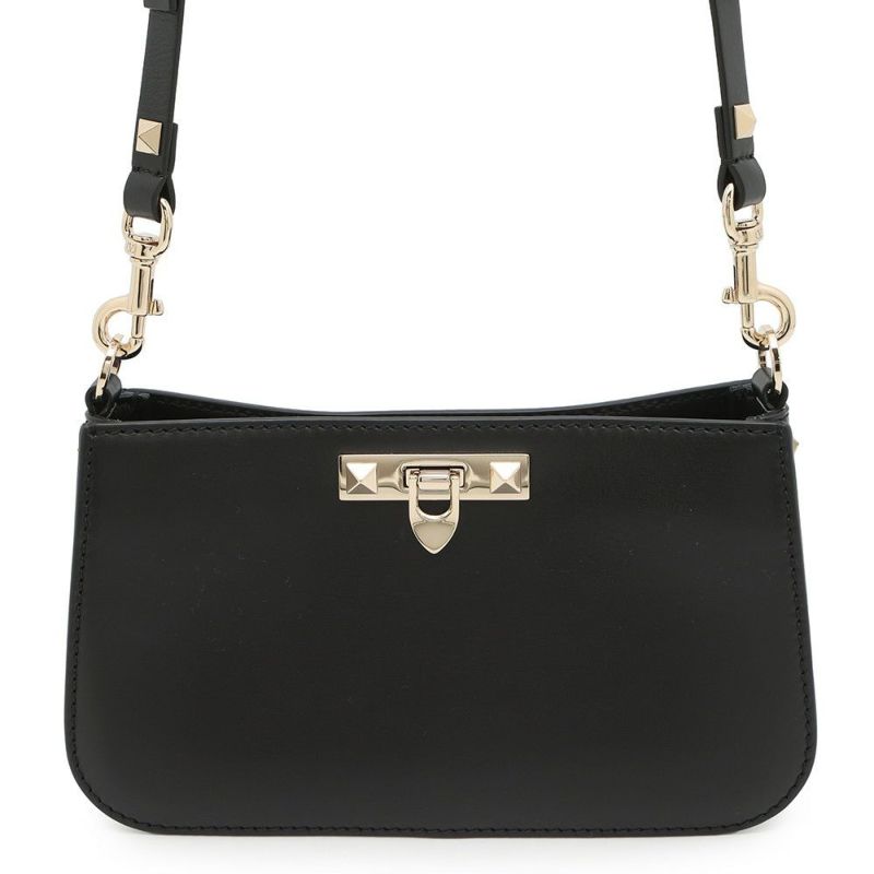 ヴァレンティノ・ガラヴァーニ ショルダーバッグ ロックスタッズ レザー 3W5B0Q57XUH VALENTINO 黒