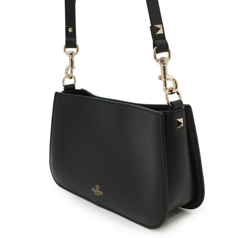 ヴァレンティノ・ガラヴァーニ ショルダーバッグ ロックスタッズ レザー 3W5B0Q57XUH VALENTINO 黒