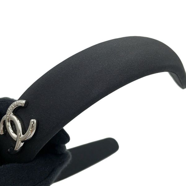 シャネル カチューシャ ココマーク ナイロン ABF180 CHANEL 黒 ヘアアクセサリー